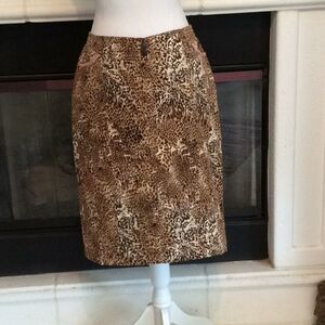 Miss Les Copains leopard skirt from France NWOT size 44 FR
